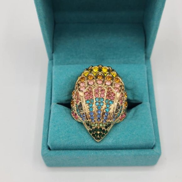 Kurt Geiger Rainbow Pave Eagle Cocktail Ring NWT!  NEW!  Size 7 - Picture 8 of 10